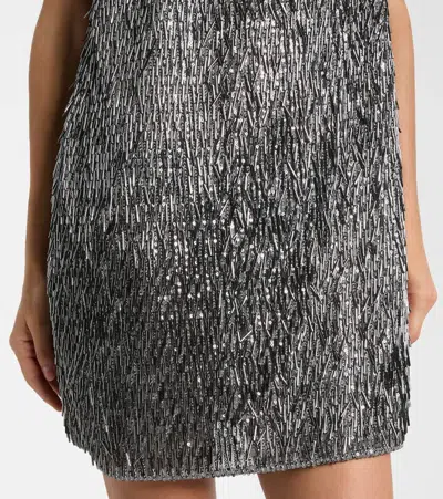 Dolce & Gabbana Sequined Mini Dress In Black