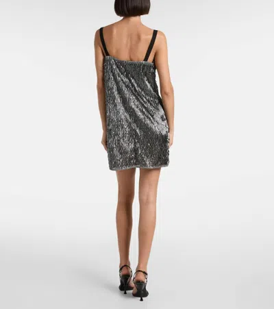 Dolce & Gabbana Sequined Mini Dress In Black