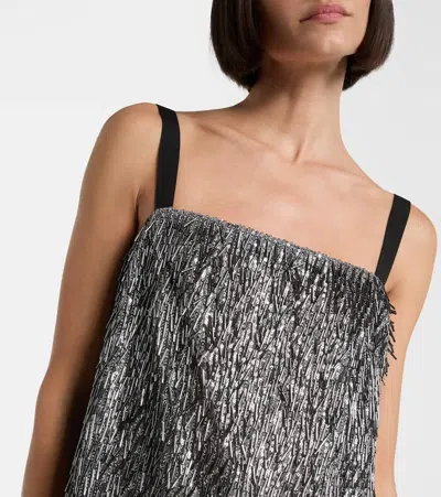 Dolce & Gabbana Sequined Mini Dress In Black