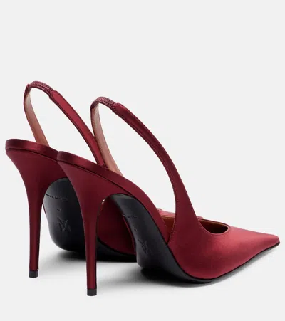 Amina Muaddi 105mm Anok Sling-back Pointed-toe Pumps In Red