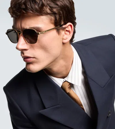 Cartier Santos De  Aviator Sunglasses In Gray