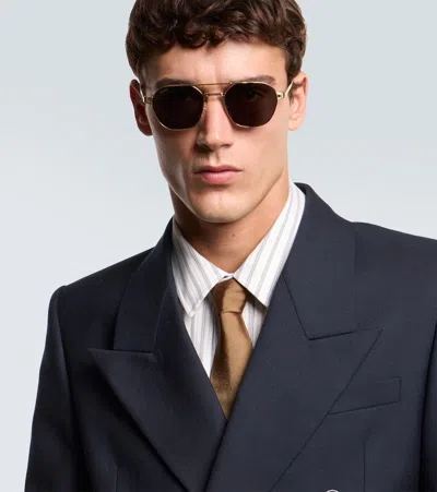 Cartier Santos De  Aviator Sunglasses In Gray