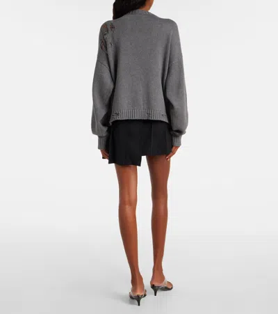 做旧棉质与羊绒开衫