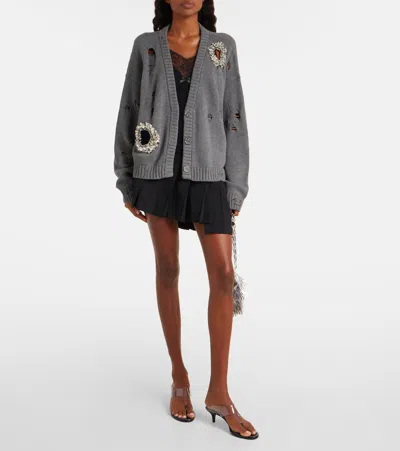 做旧棉质与羊绒开衫