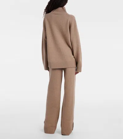 Tory Burch Wool Turtleneck Sweater In Neutral