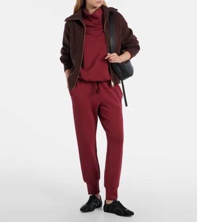 Varley Womens New Maroon Elasticated-waist Slim-fit Stretch-jersey Joggers Xs In Red