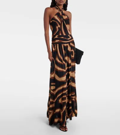 Pucci Printed Wool-blend Cocktail Dress In Multi