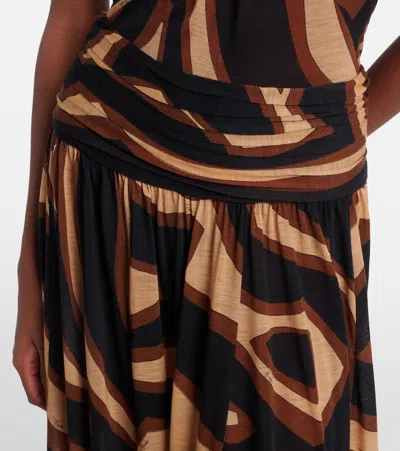 Pucci Printed Wool-blend Cocktail Dress In Multi