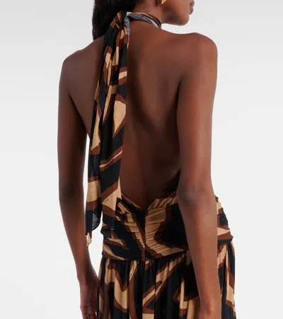 Pucci Printed Wool-blend Cocktail Dress In Multi