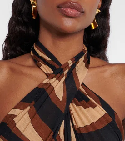 Pucci Printed Wool-blend Cocktail Dress In Multi