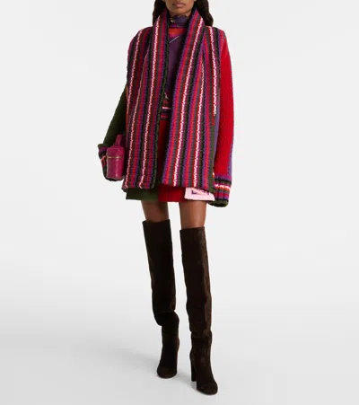 Pucci Striped Wool-blend Miniskirt In Multi