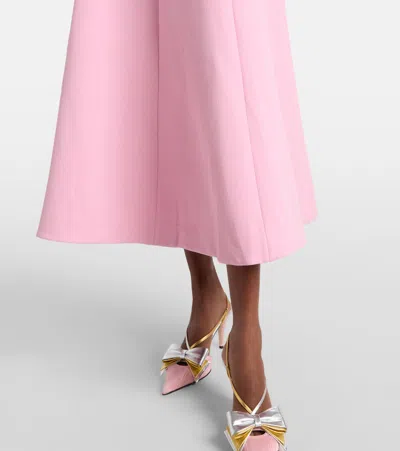 Rebecca Vallance Embellished-collar Belted Dress In Pink