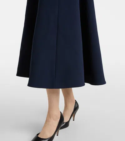 Rebecca Vallance Embellished-collar Belted Dress In Blue