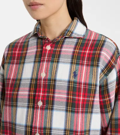 Polo Ralph Lauren Plaid Cotton Fleece Shirt In Multi