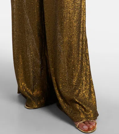 Norma Kamali Elephant High-rise Wide-leg Pants In Green
