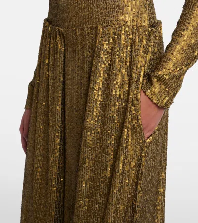 Norma Kamali Elephant High-rise Wide-leg Pants In Green