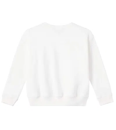 Polo Ralph Lauren Polo Bear Cotton-blend Fleece Sweatshirt In White