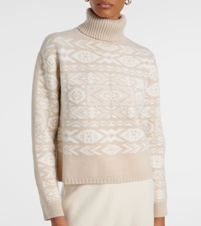 Bogner Nadin Wool And Cotton-blend Turtleneck Sweater In White