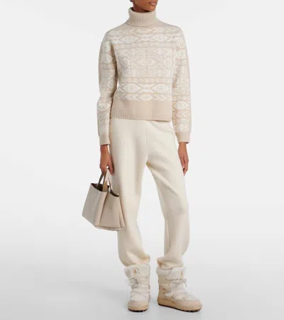 Bogner Nadin Wool And Cotton-blend Turtleneck Sweater In White
