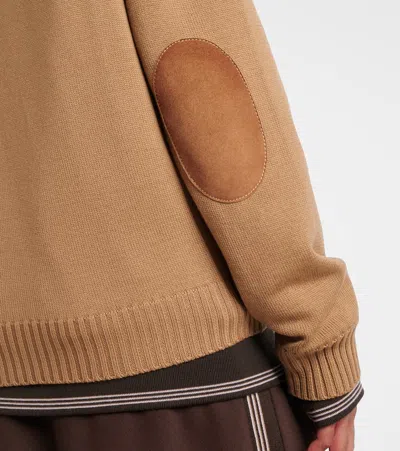 Miu Miu Leather Jacket In Brown