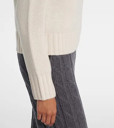 Bogner Ingrid Jacquard Cashmere Turtleneck Sweater In Neutral