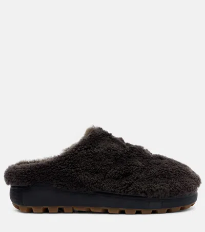 Bogner Chamonix Shearling Clogs In Black