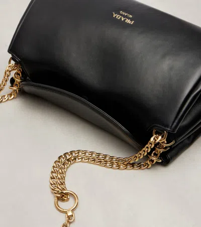 Prada Tumulte Small Chain-strap Leather Shoulder Bags In Black