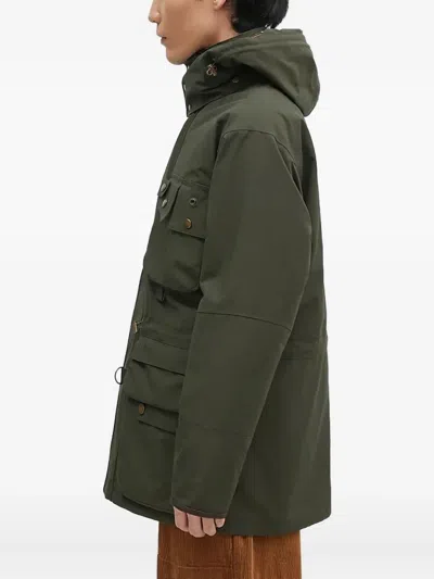 Barbour Pocket Hooded Jacket In Green