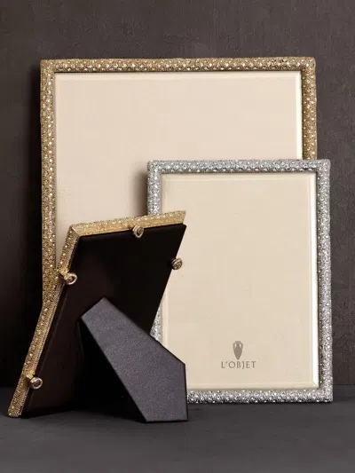 L'objet Rectangular Pave Photo Frame (13cm X 18cm) In Silver