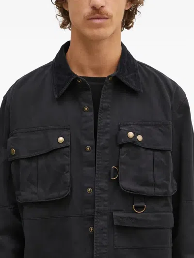 Barbour Pocket Corduroy Jacket In Black