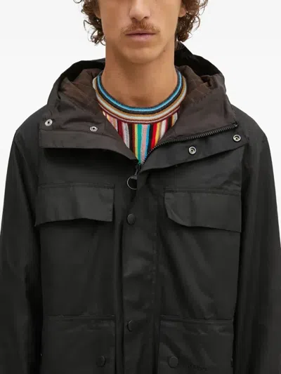 Barbour Hooded Pocket Jacket In Black
