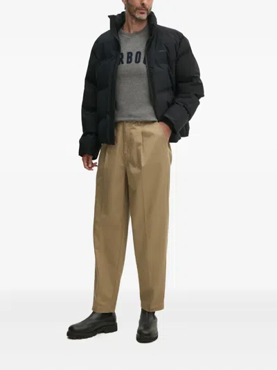 Barbour Pleated Trousers In Neutral