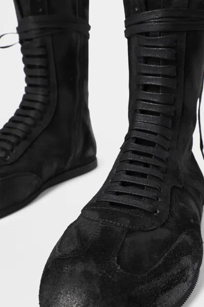 Ann Demeulemeester Fides High-top Boxing Sneakers In Animal Print