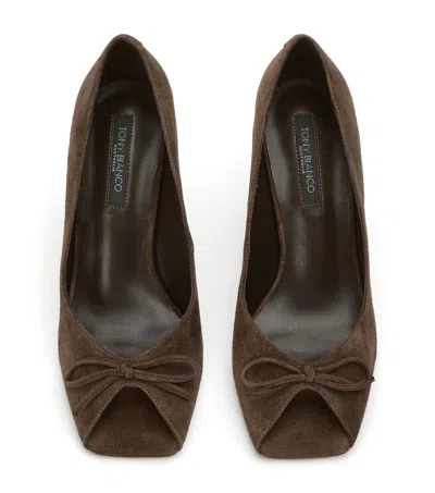 Tony Bianco Pearla Espresso Suede In Multi