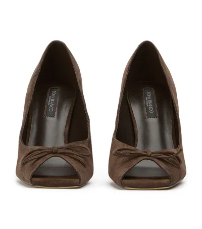 Tony Bianco Pearla Espresso Suede In Multi