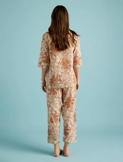 Papinelle Karen Walker Lilies Crop Pj In Neutral