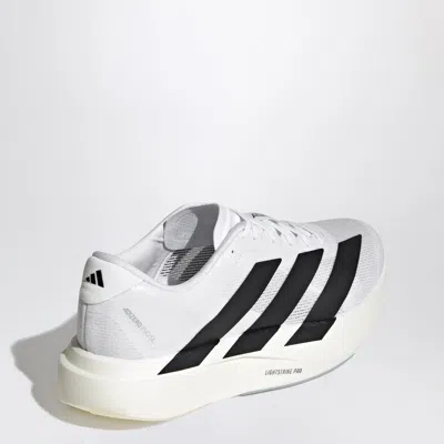 Adidas Originals Adidas Adizero Evo White Sneakers With Signature 3-stripes In Gray