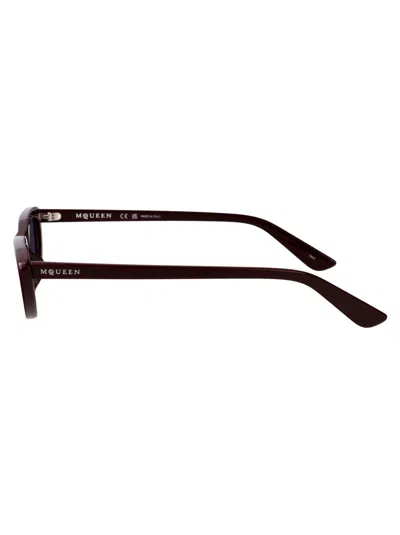 Alexander Mcqueen Red-red-light Blue Recycled Acetate Sunglasses In Black