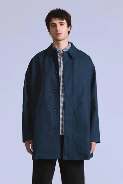 Levi's Blue Tab Denim Mac Coat In Blue
