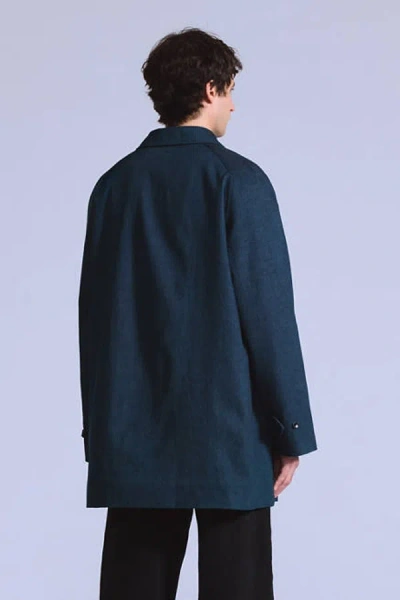 Levi's Blue Tab Denim Mac Coat In Blue