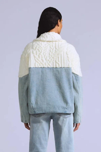 Levi's Blue Tab Aran Trucker Jacket In Blue