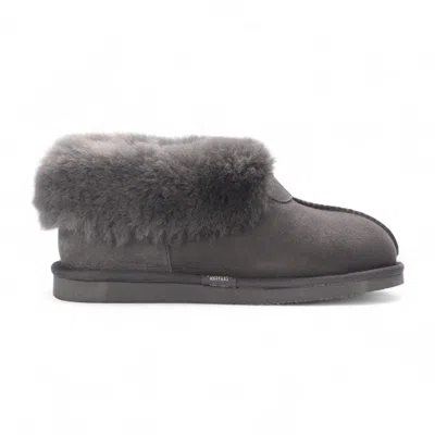 Infinity Leather Women's Sheepskin Suede Ankle Brown Slip-on Bootie Winter - Glacier In Animal Print
