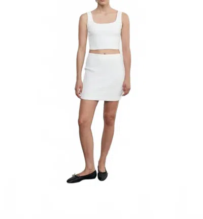 Enza Costa Jacquard Mini Skirt In Off White In Multi