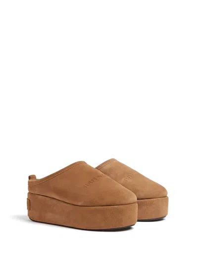Balenciaga Platform Flat Slip-ons In Multi