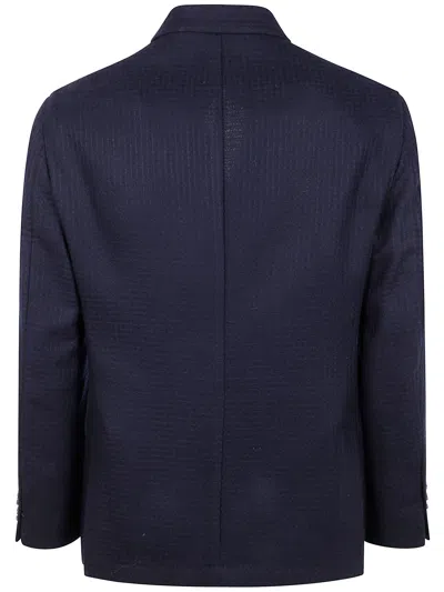Barba Napoli Double-breasted Blazer In Blue