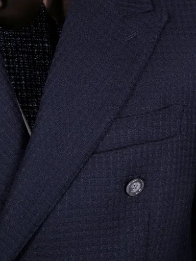 Barba Napoli Double-breasted Blazer In Blue