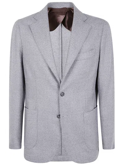 Barba Napoli Bactive Mono Pocket Blazer In Gray
