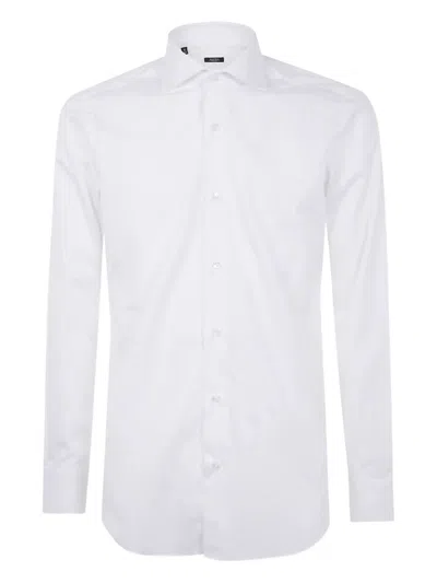 Barba Napoli Classic Popeline Shirt In White