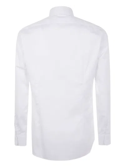 Barba Napoli Classic Popeline Shirt In White