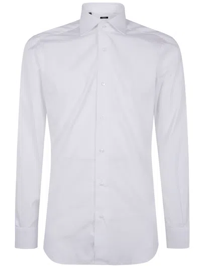 Barba Napoli Classic Popeline Shirt In White